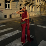 Wendelmoed | One-Shoulder Draped Maxi Dress