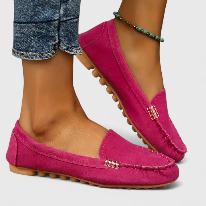 Loafers showing the flat sole