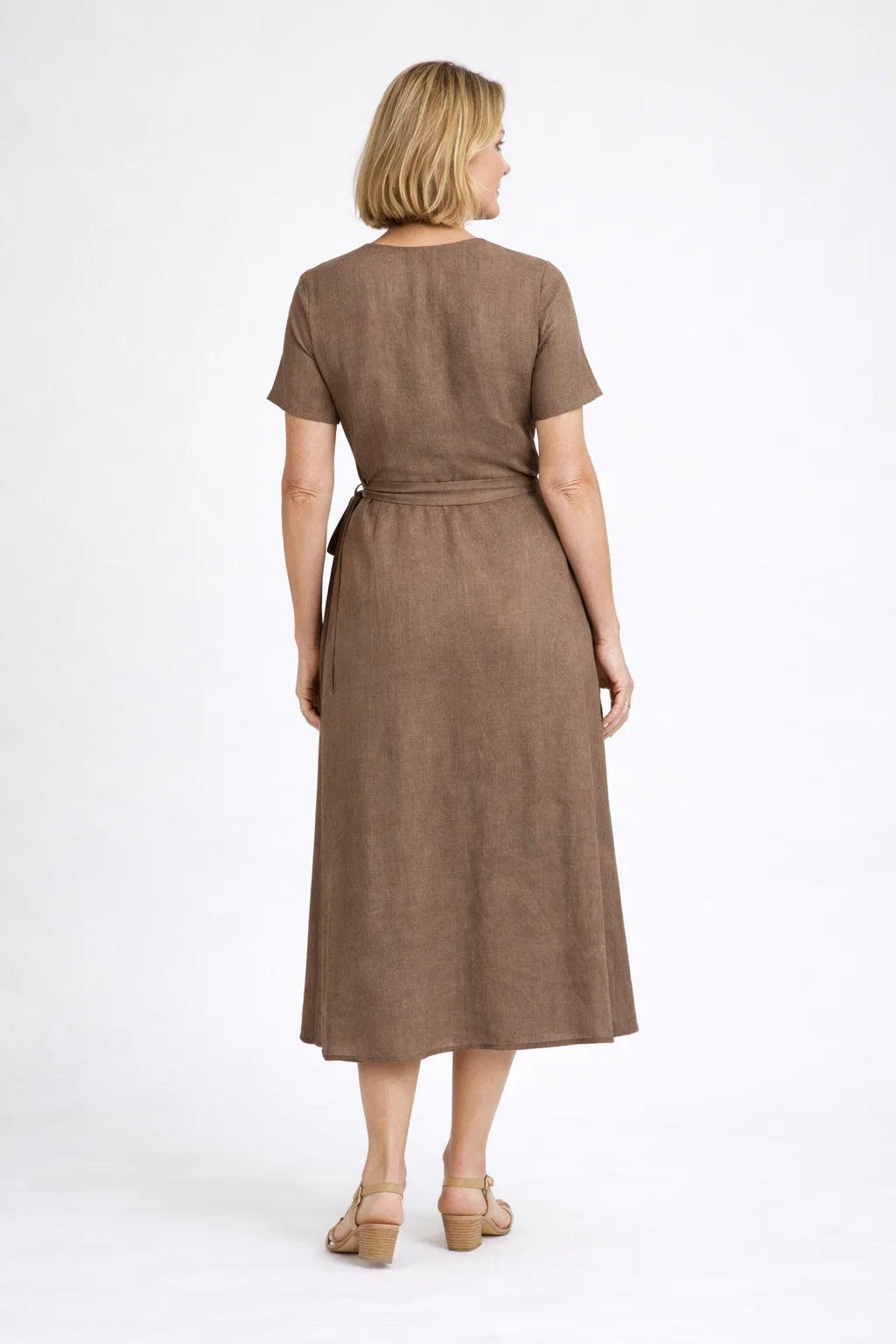 Sienna | Linen Wrap Midi Dress