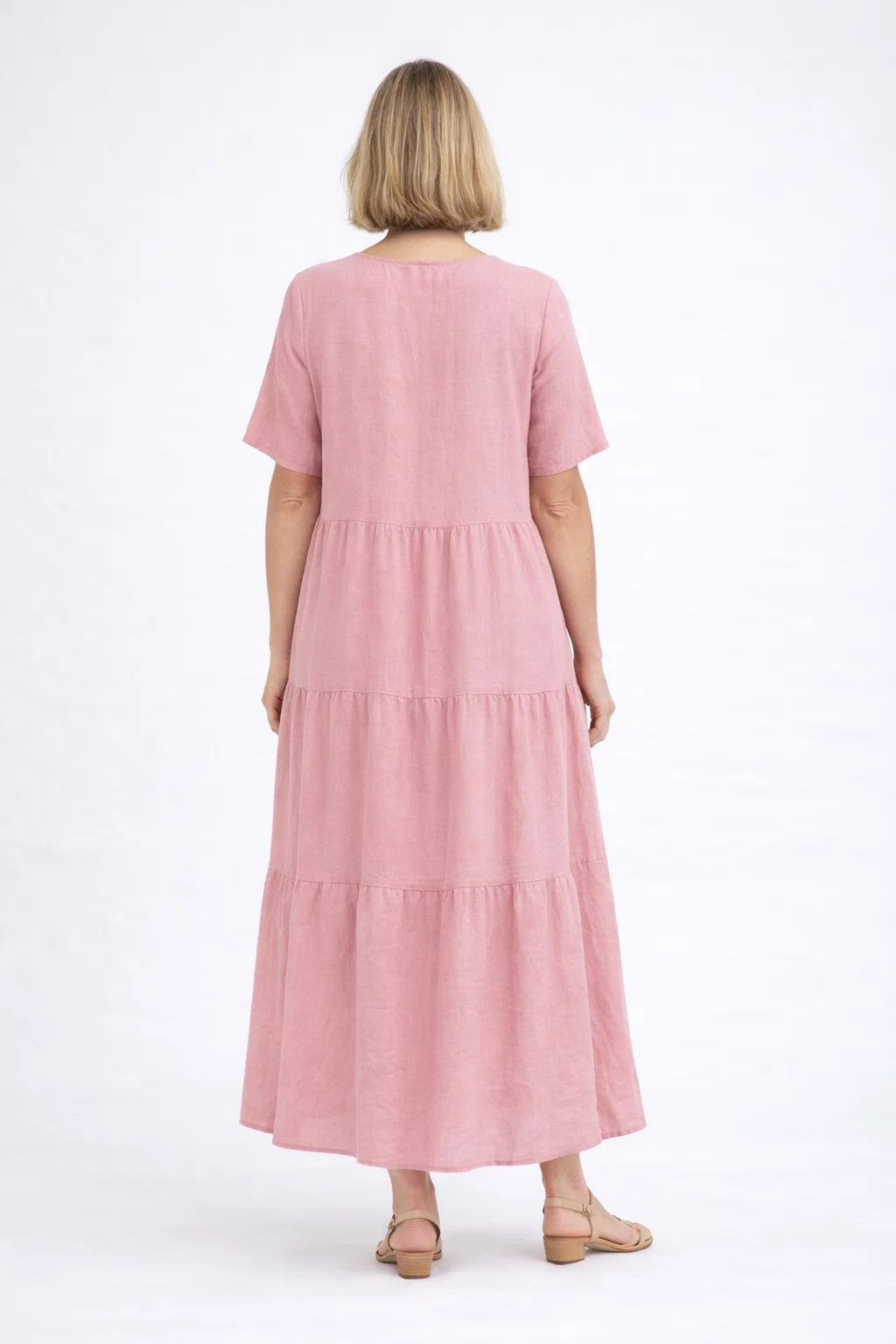Luna | Tiered Linen Maxi Dress