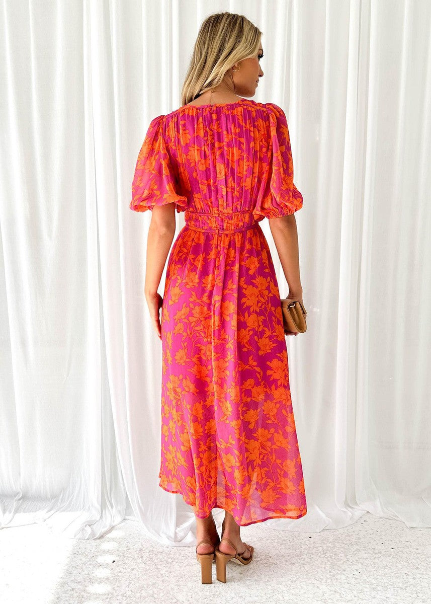 Marisol | Floral V-Neck Maxi Dress
