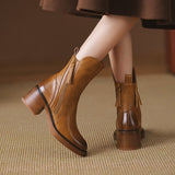 Almond-toe ankle boots sole detail