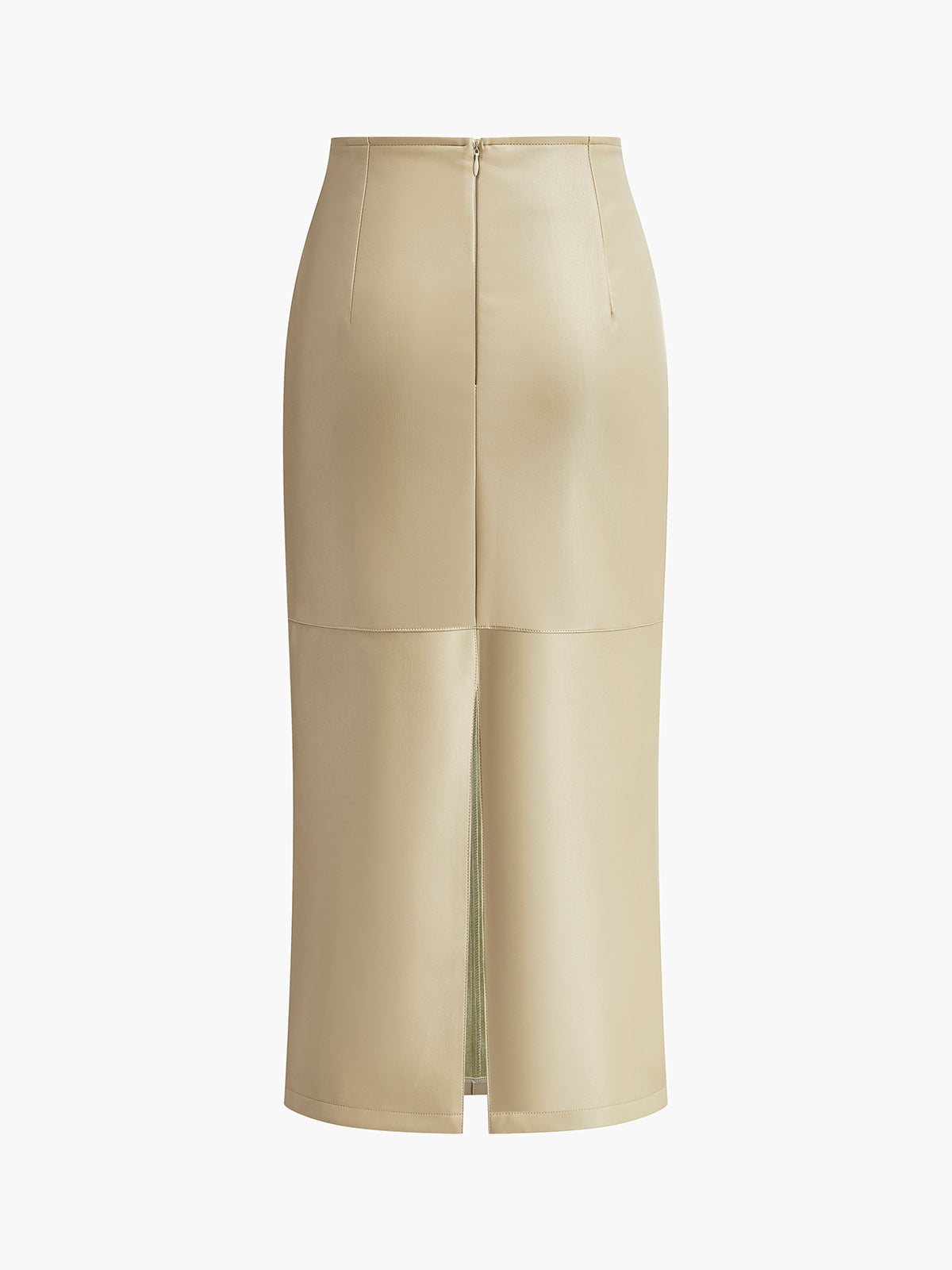 Panelled midi skirt shown from the back