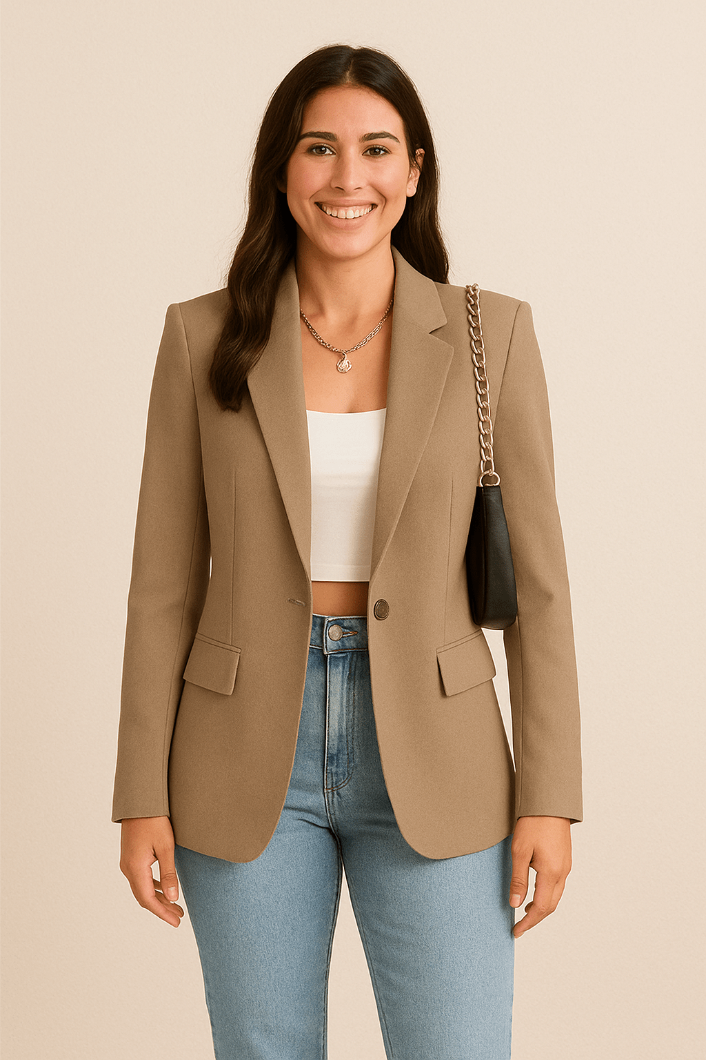 Blazer showing the sleeve and cuff finish