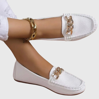 Delphine | Gold-Chain Loafers
