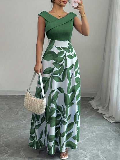 Ninette | V-Neck A-Line Maxi Dress