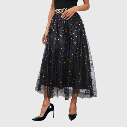 Apolline | Black Pleated Skirt