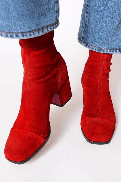 Bexley | Square-Toe Block Heel Boots
