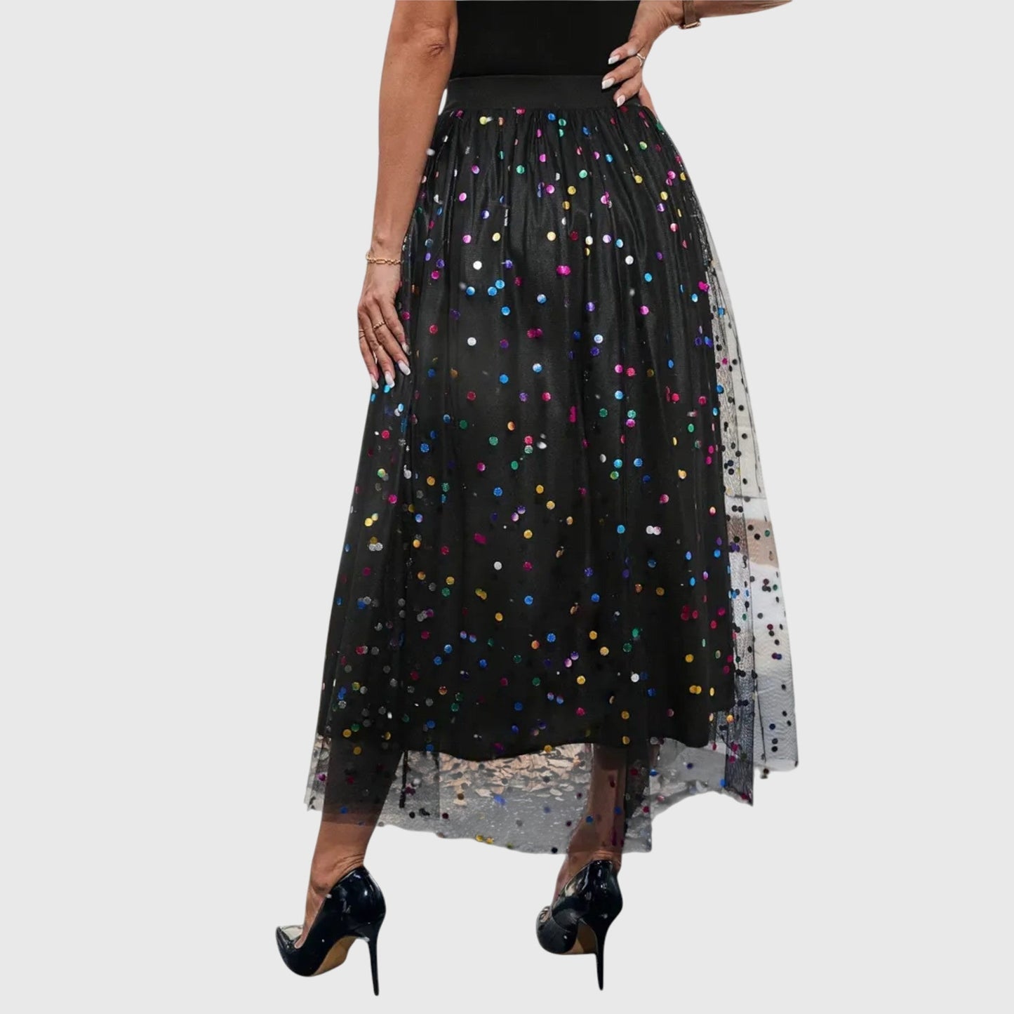 Apolline | Black Pleated Skirt
