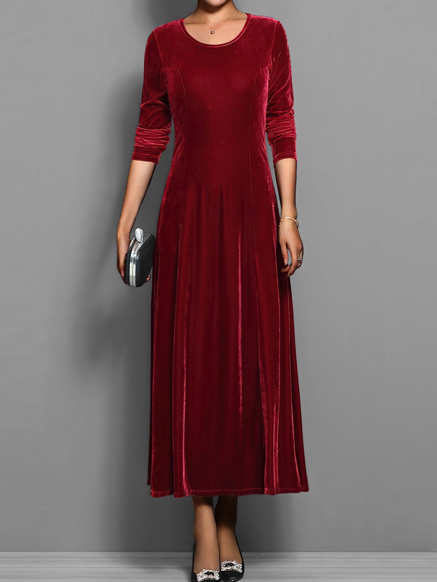 Adelheid | Soft A-Line Velvet Dress