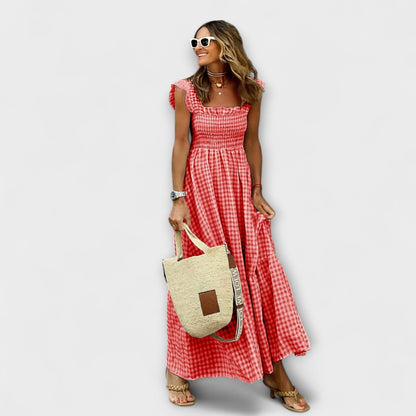Nora | Ruffle-Sleeve Maxi Dress