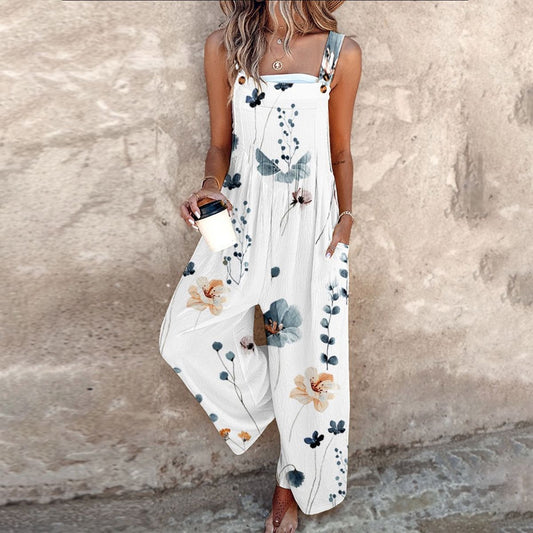 Mireia | Sleeveless Floral Jumpsuit