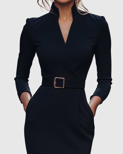 Maeve | Belted Wrap Midi Dress