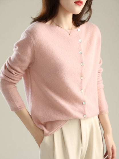 Draped cardigan shown in a third colourway