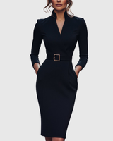 Maeve | Belted Wrap Midi Dress