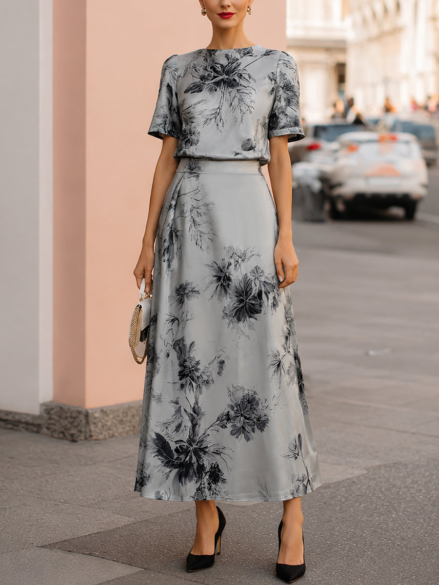 Sigrid | Floral Top & Maxi Skirt Set