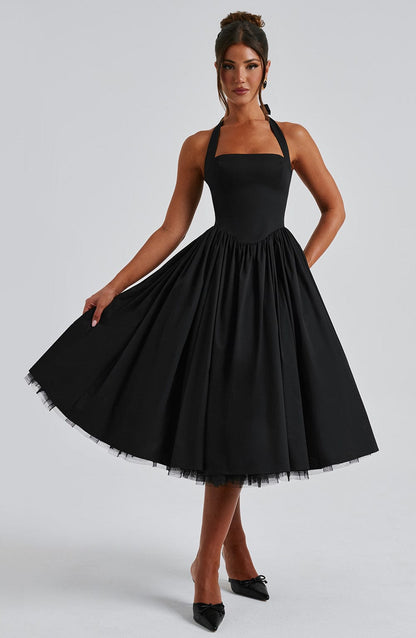 Sixtine | Halter Neck Midi Dress