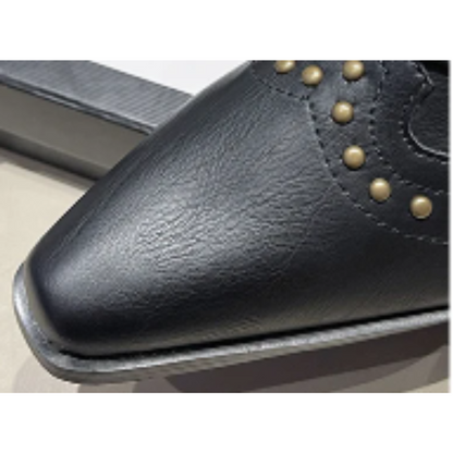 Malin | Studded Mid-Heel Western Boots