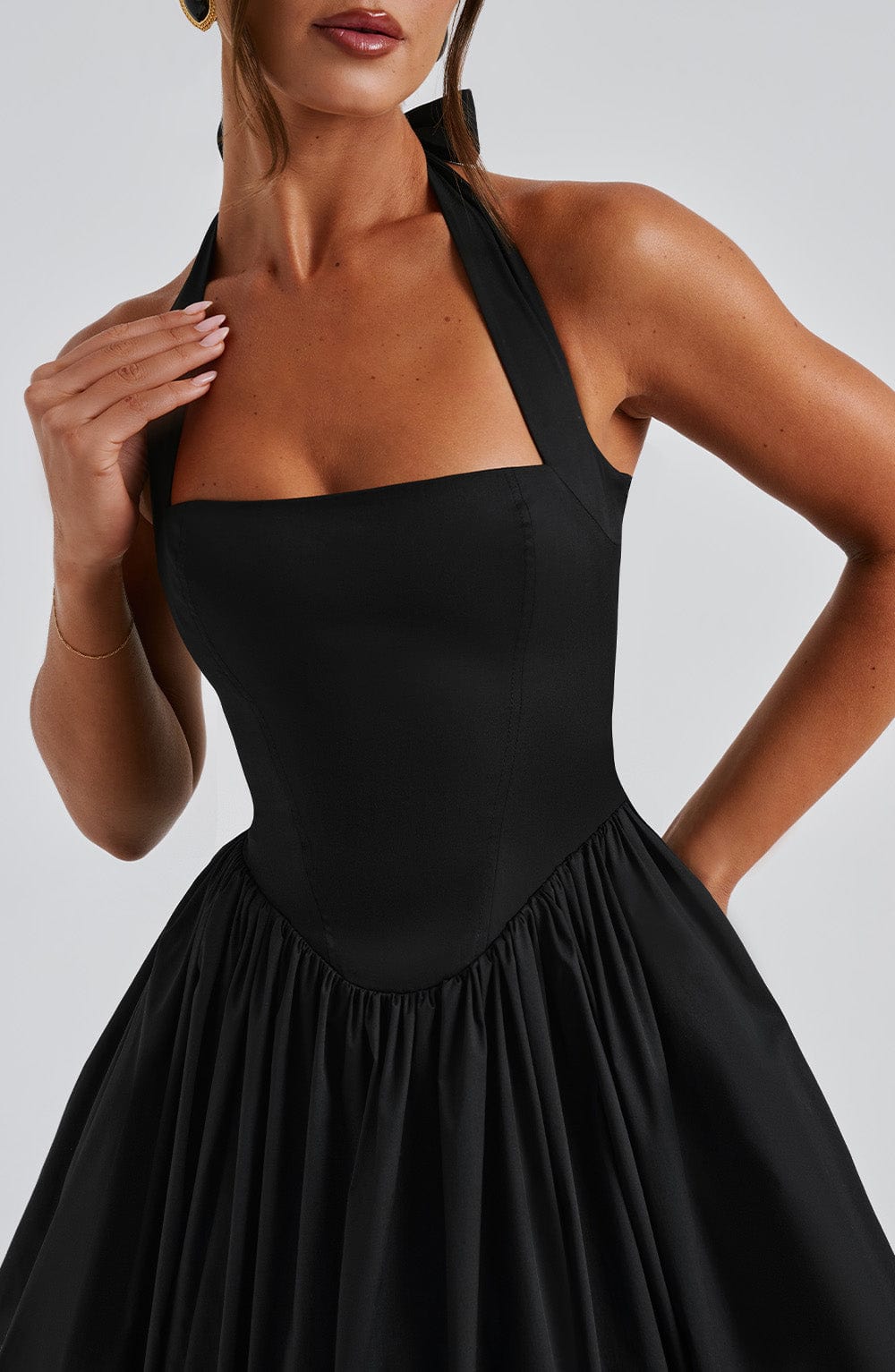 Sixtine | Halter Neck Midi Dress