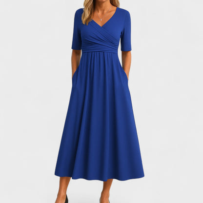 Ayla | V-Neck A-Line Midi Dress