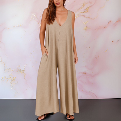 Onyx | V-Neck Wide Leg Jumpsuit