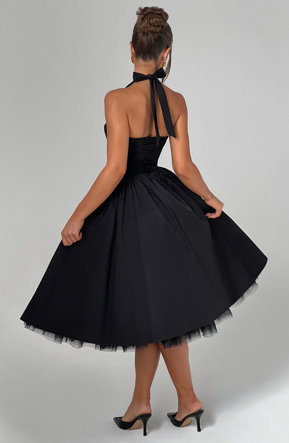 Sixtine | Halter Neck Midi Dress