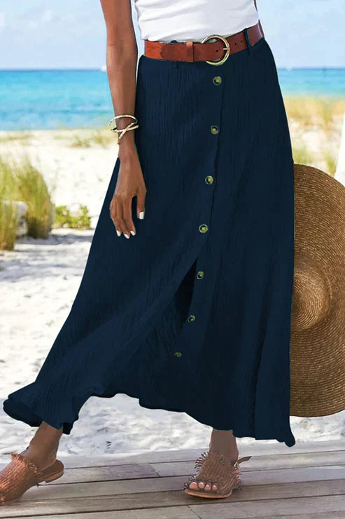 Marigold | Button-Front Maxi Skirt