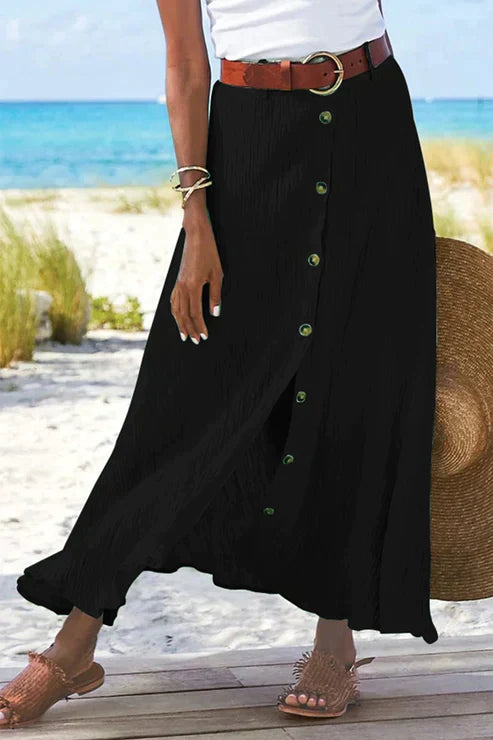 Marigold | Button-Front Maxi Skirt
