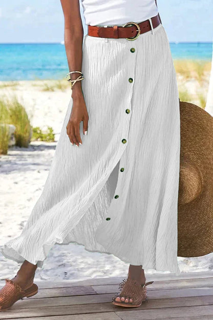 Marigold | Button-Front Maxi Skirt