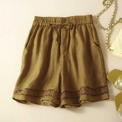 Fleurette | Embroidered Hem Shorts