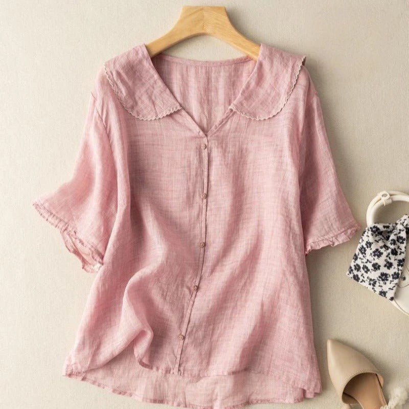 Kristi | Vintage Button-Detail Blouse