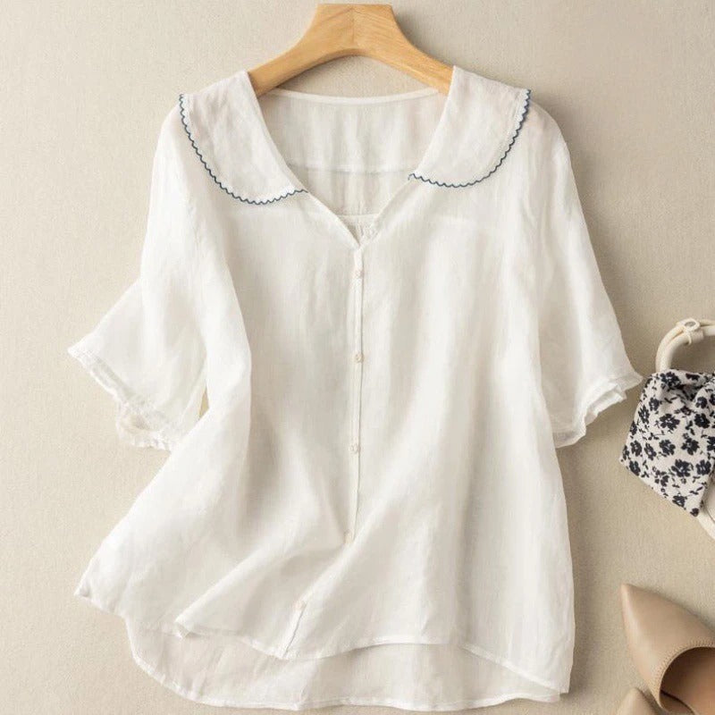 Kristi | Vintage Button-Detail Blouse