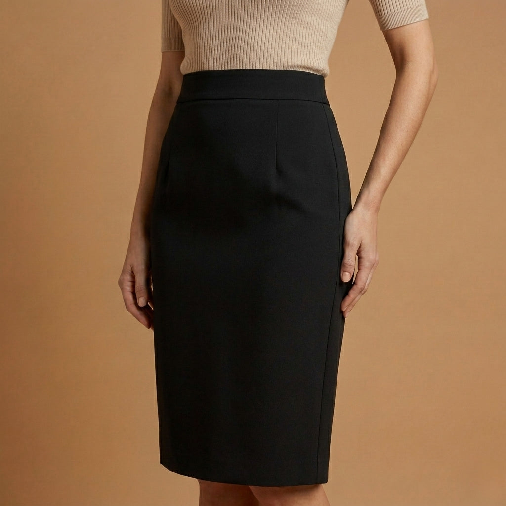 Draped midi skirt shown in a third colourway