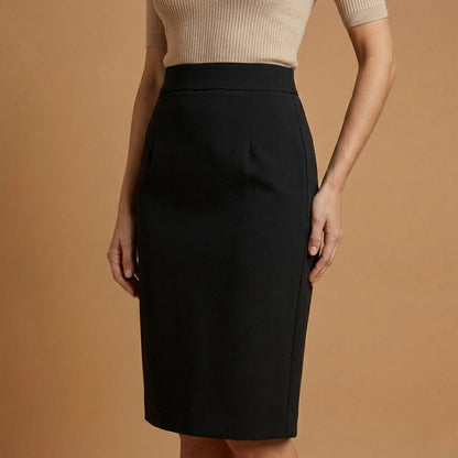 Draped midi skirt shown in a third colourway