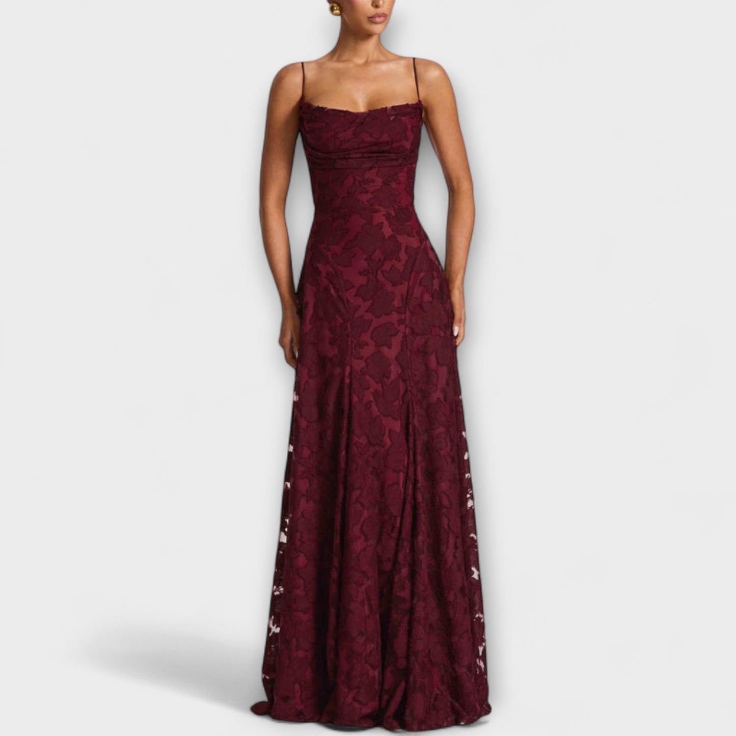 Clara | Lace Floral Maxi Dress