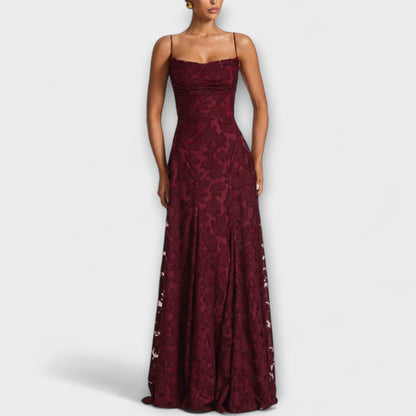 Clara | Lace Floral Maxi Dress
