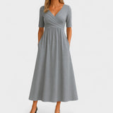 Ayla | V-Neck A-Line Midi Dress