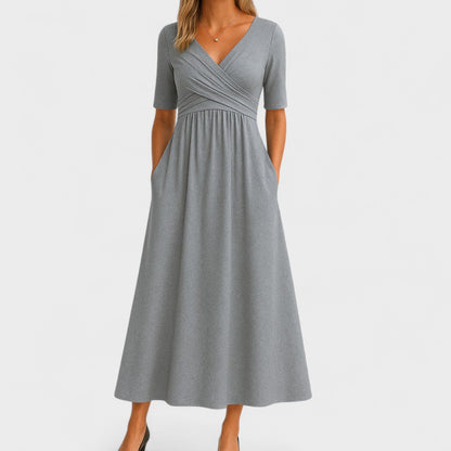 Ayla | V-Neck A-Line Midi Dress