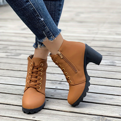 Ankle boots showing the side zip