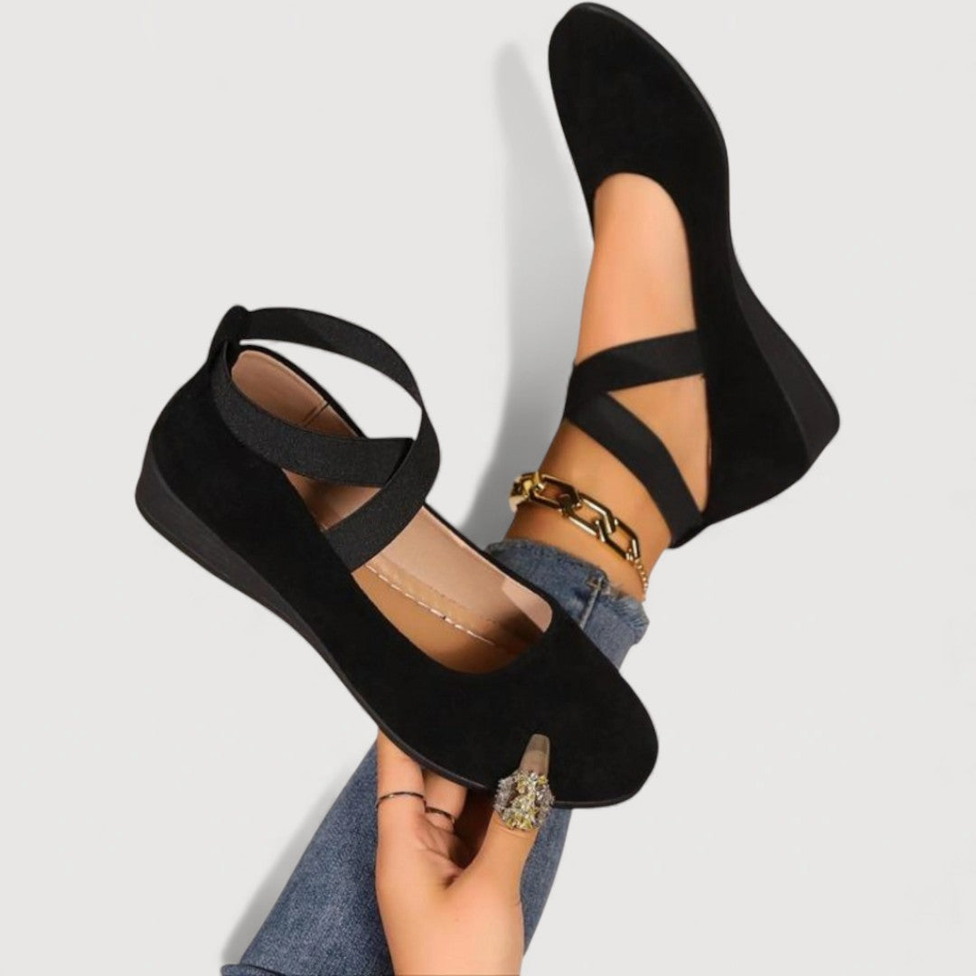 Verity | Cross-Strap Comfort Flats
