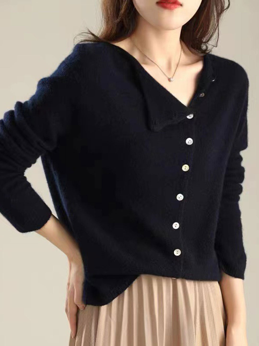 Roosje | Draped Open-Front Cardigan