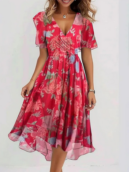 Marina | Printed Summer Midi Dress