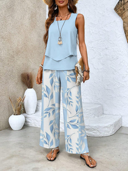 Abigail | Sleeveless Trouser Set