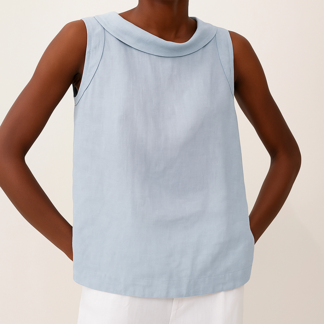 Maria | Sleeveless Roll-Neck Top
