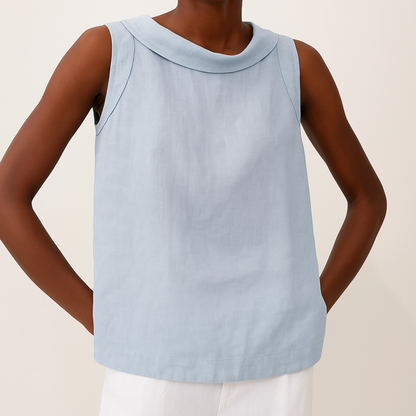 Maria | Sleeveless Roll-Neck Top
