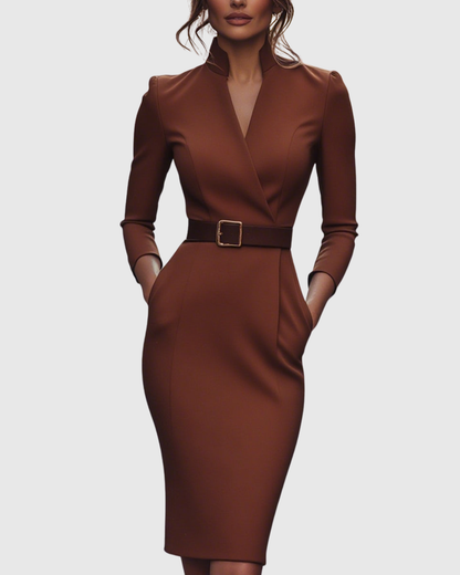 Maeve | Belted Wrap Midi Dress