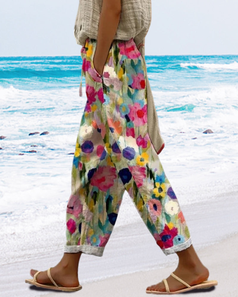 Nadia | Floral Relaxed-Fit Pants