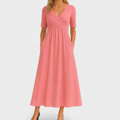 Ayla | V-Neck A-Line Midi Dress