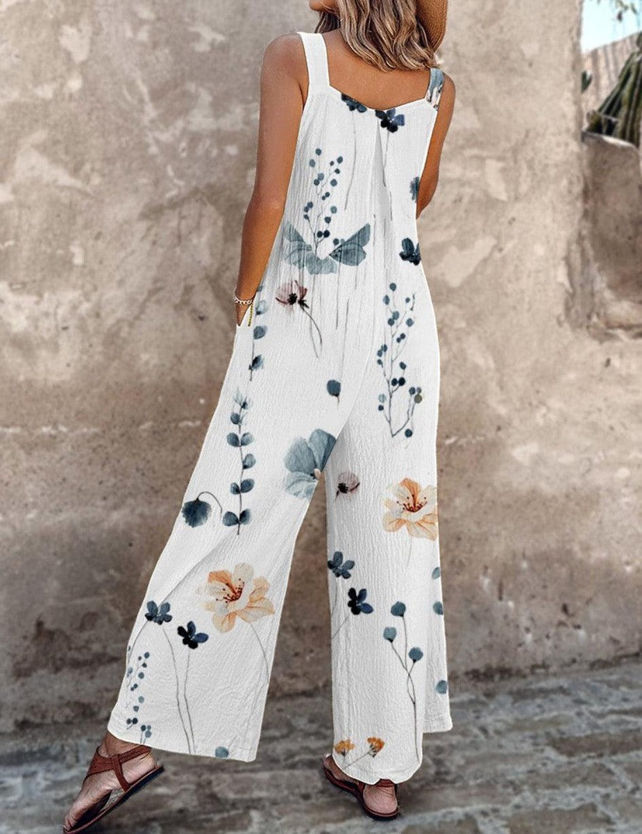 Mireia | Sleeveless Floral Jumpsuit