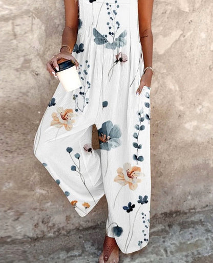 Mireia | Sleeveless Floral Jumpsuit